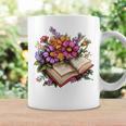 Open Book With Colorful Flowers For Readers Graphic Print Coffee Mug Gifts ideas