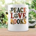 Peace Love Books Librarian Teacher Life Book Library Graphic Print Coffee Mug Gifts ideas