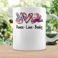 Peace Love Books Librarian Teacher Life Book Library Tie Dye Graphic Print Coffee Mug Gifts ideas