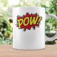 POW Comic Book Font Action Hero BAM BANG BOOM POW Graphic Print Coffee Mug Gifts ideas