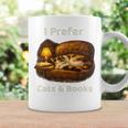 I Prefer Cats & Books – Calico Cat And Book Graphic Print Coffee Mug Gifts ideas