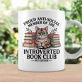 Proud Introverted Book Club Anti Social Reader Pet Cat Graphic Print Coffee Mug Gifts ideas