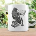 Raven Crow Reading a Magic Book Wizard Animal Bird Reader Graphic Print Coffee Mug Gifts ideas