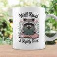 Well Read & Slightly Feral Raccoon Book Women Graphic Print Coffee Mug Gifts ideas