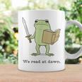 We Read At Dawn Bookish Frog Reading Graphic Print Coffee Mug Gifts ideas
