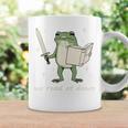 We Read At Dawn Vintage Frog Reading Book Frog Meme Graphic Print Coffee Mug Gifts ideas