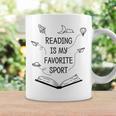 Reading Is My Favorite Sport Read Bookworm Book Lover Graphic Print Coffee Mug Gifts ideas