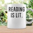 Reading Is Lit English Teacher Book Lovers Graphic Print Coffee Mug Gifts ideas