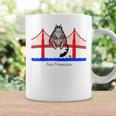San Francisco Cat Golden Gate Bridge Book Lover Vintage Graphic Print Coffee Mug Gifts ideas
