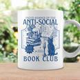 Sarcastic Anti Social Book Club Cat Skull Book Lover Graphic Print Coffee Mug Gifts ideas