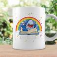 Shark Reading Is Jawsome Book Rainbow Kid Boys Toddler Graphic Print Coffee Mug Gifts ideas
