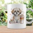 Shih Tzu Treats Books And Coffee Shih-Tzu For Dog Moms Premium Tri-Blend Graphic Print Coffee Mug Gifts ideas