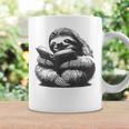 Sleepy Sloth Reading Book Cute Vintage Animal Graphic Graphic Print Coffee Mug Gifts ideas