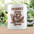 Smut Book Reader Racoon Probably Reading Something Unholy Graphic Print Coffee Mug Gifts ideas