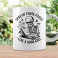 Spread Those Pages Like A Good Girl Skeleton Floral Book Graphic Print Coffee Mug Gifts ideas