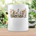 Teacher Gnome Motif Floral Stack Of Books Decor Cute Reading Graphic Print Coffee Mug Gifts ideas