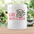 Never Underestimate Power Of Girl With Book Bookworm Women Graphic Print Coffee Mug Gifts ideas