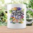 Unearth A Story Reading Book Summer Book Lover Graphic Print Coffee Mug Gifts ideas