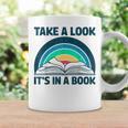 Vintage Retro Style Rainbow Take a Look It's In a Book Read Graphic Print Coffee Mug Gifts ideas Vintage Retro Style Rainbow Take a Look It's In a Book Read Graphic Print Coffee Mug Gifts ideas
