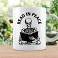 Whimsigoth Skeleton Reading A Book Dark Gothic Aesthetic Graphic Print Coffee Mug Gifts ideas