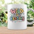 Wild About Reading Animal Bookworm Library Book Lover Reader Graphic Print Coffee Mug Gifts ideas