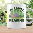 Wild About Reading Books Rhino Pig And Crocodile Graphic Print Coffee Mug Gifts ideas