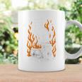 Witchy Creepy Goth Cat Skull Flames Occult Magic Books Comfort Colors Crop Top Graphic Print Coffee Mug Gifts ideas
