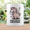 Women's Books Fuel My Horsepower Cute Reading Pony Graphic Print Coffee Mug Gifts ideas
