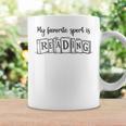 Women's My Favorite Sport Is Reading Fun Book Fan Reader Sketch Art Graphic Print Coffee Mug Gifts ideas