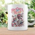 Women's Hot Girls Reader Floral Book Lover Cute Skeleton Reading Graphic Print Coffee Mug Gifts ideas