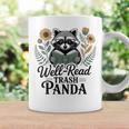 Women's Well Read Trash Panda Book Lover Raccoon Graphic Print Coffee Mug Gifts ideas