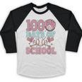 100 Days Of School Baseball 100th Day Of School Girls Baseball Raglan Shirt 100 Days Of School Baseball 100th Day Of School Girls Baseball Raglan Shirt