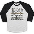 100 Days Of School Baseball Camo Boys School Teacher Baseball Raglan Shirt