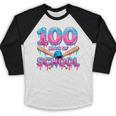 100 Days Of School Baseball Dripping Ice Cream 100th Day Baseball Raglan Shirt 100 Days Of School Baseball Dripping Ice Cream 100th Day Baseball Raglan Shirt