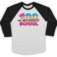 100 Days Of School Baseball Ice Cream Drip For Teacher Kid Baseball Raglan Shirt