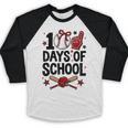 100 Days Of School Coquette Bow Baseball 100th Day Girl Kid Baseball Raglan Shirt 100 Days Of School Coquette Bow Baseball 100th Day Girl Kid Baseball Raglan Shirt