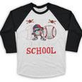 100 Days Of School Dabbing Baseball Hit Student Kids Boys Baseball Raglan Shirt
