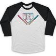 12th Birthday Baseball Ice Cream Drip 12 Years Old Boy Kids Baseball Raglan Shirt