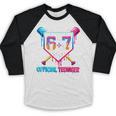 13th Birthday Official Teenager 67 Baseball Drip Boys Baseball Raglan Shirt