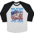 250 Years 1776 2026 250th Baseball American Flag 4th Of July Baseball Raglan Shirt