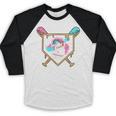 3rd Third Birthday Baseball Bat Ice-Cream Drip 3yrs Old Boys Baseball Raglan Shirt