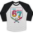 I Was 6 Now Im 7 Ice Cream Drip Baseball For Men Women Kids Baseball Raglan Shirt I Was 6 Now Im 7 Ice Cream Drip Baseball For Men Women Kids Baseball Raglan Shirt