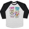 I Was 6 Now I'm 7 Baseball Drip 67 Birthday Boy 7th Birthday Baseball Raglan Shirt