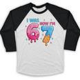 I Was 6 Now I'm 7 Meme Six Seven Baseball 7th Birthday Baseball Raglan Shirt I Was 6 Now I'm 7 Meme Six Seven Baseball 7th Birthday Baseball Raglan Shirt