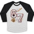 6 Year Old Birthday 67 Trend Baseball Now I’m 6 Next Year 7 Baseball Raglan Shirt