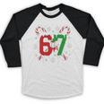 67 Baseball Christmas Candy Cane Snowflake Holiday Sports Baseball Raglan Shirt 67 Baseball Christmas Candy Cane Snowflake Holiday Sports Baseball Raglan Shirt