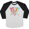 67 Baseball Ice Cream Drip Number Baseball Raglan Shirt