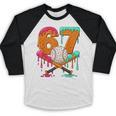 67 Ice Cream Drip Baseball Number 67 Player 67th Birthday Baseball Raglan Shirt 67 Ice Cream Drip Baseball Number 67 Player 67th Birthday Baseball Raglan Shirt