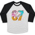 67 Six Seven 6 7 Boys 67 Baseball Ice Cream Drip 6 7 Baseball Raglan Shirt