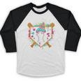 6th Birthday Baseball Drip Number 6 Year Old Birthday Boy Baseball Raglan Shirt